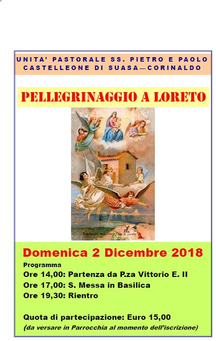 Scarica il volantino pellegrinaggio a Loreto