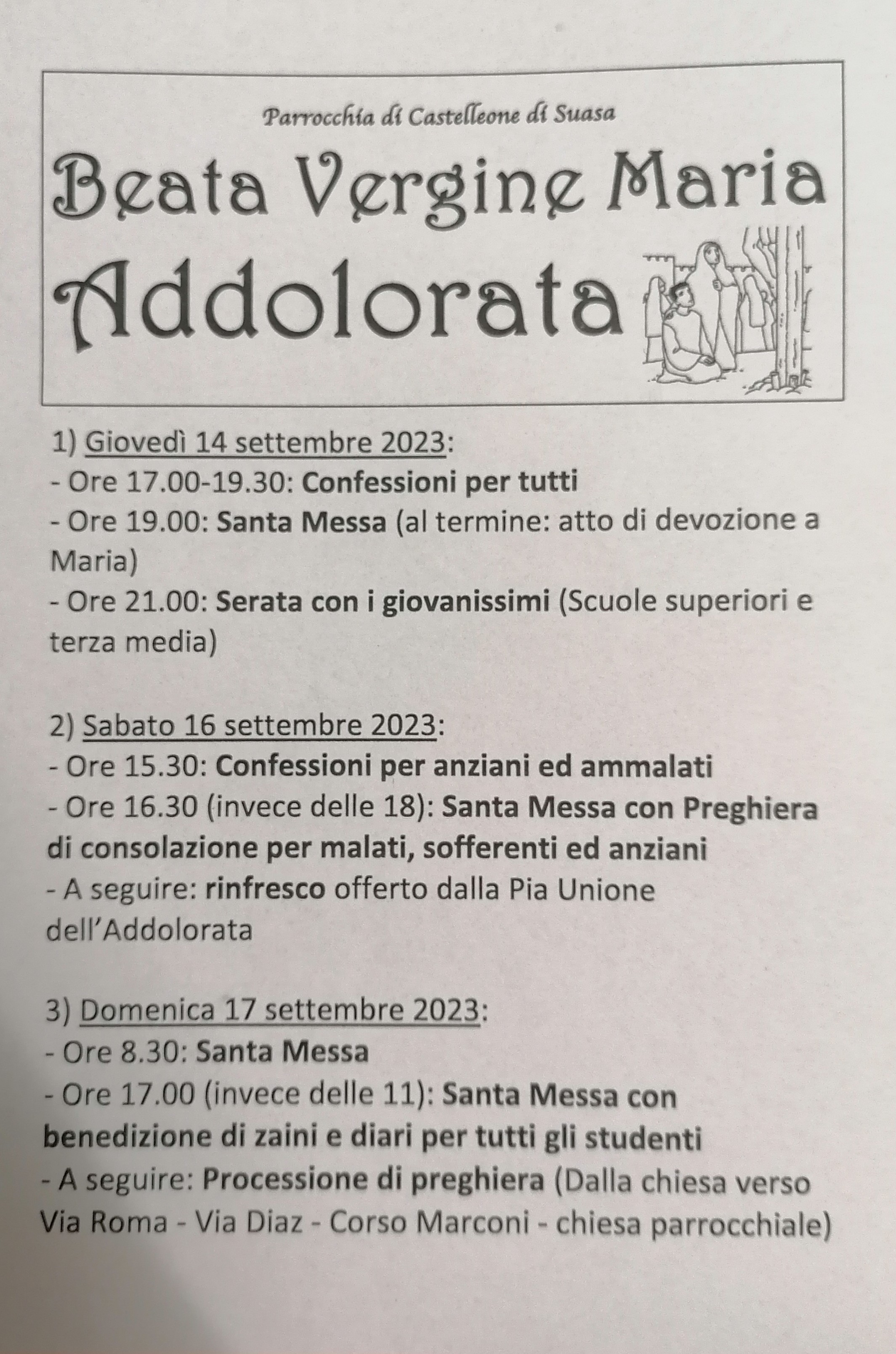 festa Addolorata 2023