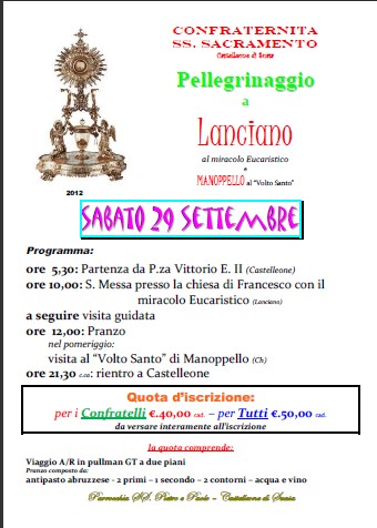 scarica il programma del pellegrinaggio